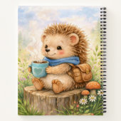 Cute Hedgehog Personalized Kids Journal ノートブック (裏面)