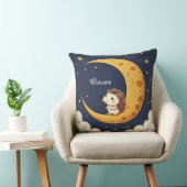Cute Hedgehog Sitting On A Crescent Moon クッション (椅子)