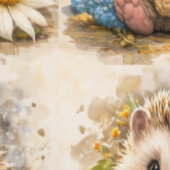 Cute Hedgehog Teddy Bear Pattern Wallpaper 壁紙 (縫い目)