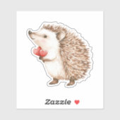Cute Hedgehog with Hearts シール (シート)