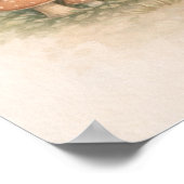 Cute Hedgehog with Mug Neutral Kids Room ポスター (角)