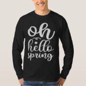 Cute Hello Spring Blooming Nature May Flowers Tシャツ (正面)