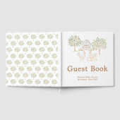 Cute Hens Farm Barn Baby Shower Guest Book ゲストブック (全面)