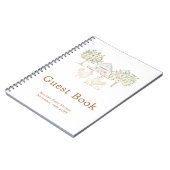 Cute Hens Farm Barn Baby Shower Guest Book ノートブック (左側)