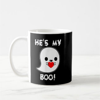 Cute He's my boo! ghosthirt by Halloween Hugs コーヒーマグカップ