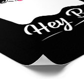 Cute Hey Boo Halloween Design ポスター (角)