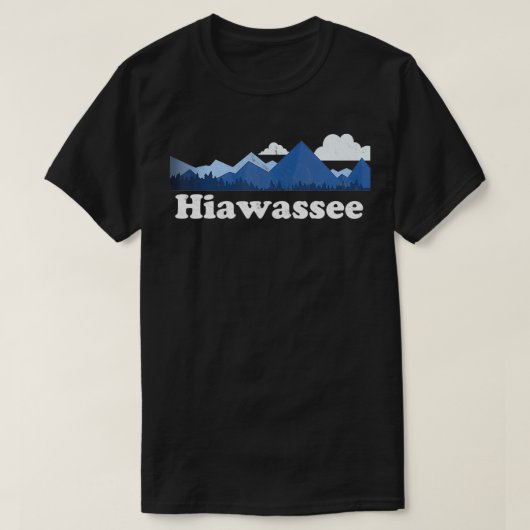 Cute Hiawassee Georgia GA Retro Blue Ridge Mountai Tシャツ (デザイン正面)