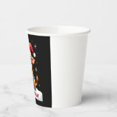 Cute Highland Baby Cow Christmas Lights Merry & Br 紙コップ (左)