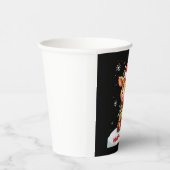 Cute Highland Baby Cow Christmas Lights Merry & Br 紙コップ (右)