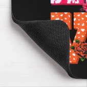 Cute Highland Cow And Nk Heart Valentines Day Love マウスパッド (コーナー)