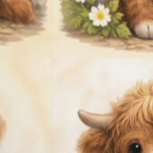 Cute Highland Cow Baby Pattern Wallpaper 壁紙 (縫い目)