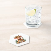 Cute Highland Cow Christmas Santa Highland Cow Lov ペーパーコースター (インサイチュ)