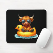 Cute Highland Cow Duck Ol Float Summer Vibes Swimm マウスパッド (マウス)
