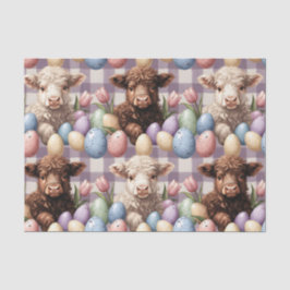 Cute Highland Cow Easter Cream Pastel 薄葉紙