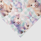 Cute Highland Cow Easter Eggs Pastel 薄葉紙 (詳細)