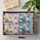 Cute Highland Cow Easter Pastel Eggs 薄葉紙 (ギフト)