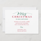 Cute Highland Cow Joy Christmas シーズンカード (裏面)