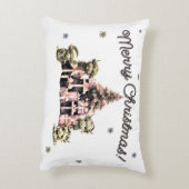 Cute Highland Cow Pink アクセントクッション (裏面(縦))