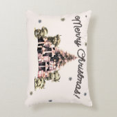 Cute Highland Cow Pink アクセントクッション (正面(垂直))