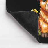 Cute Highland Cow Sunflower Farm Scottish Highland マウスパッド (コーナー)