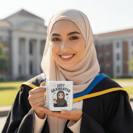 Cute Hijab Graduation Girl Just Graduated  コーヒーマグカップ