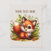Cute hiking fox lovers customizable  ポストカード (正面)
