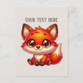 Cute hiking fox lovers customizable  ポストカード (正面)