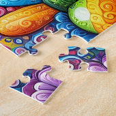 Cute Hippie Pug ジグソーパズル (側面)