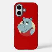 Cute hippopotamus cartoon Case-Mate iPhoneケース (裏面)