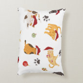 Cute Holiday Cat Pattern アクセントクッション (裏面(縦))