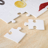 Cute Holiday Cat Pattern ジグソーパズル (側面)