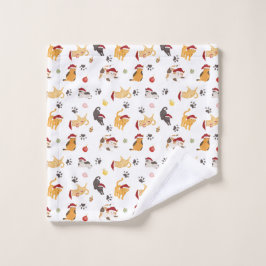Cute Holiday Cat Pattern バスタオルセット