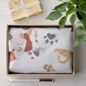 Cute Holiday Cat Pattern 薄葉紙 (ギフト)