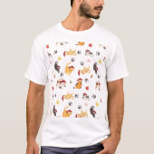 Cute Holiday Cat Pattern Tシャツ (正面)
