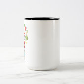 Cute Holiday Chef Mug with Festive Veggies ツートーンマグカップ (中央)
