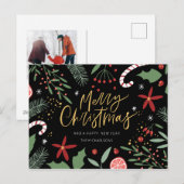Cute Holiday Doodles | Photo Holiday Card シーズンポストカード (正面/裏面)