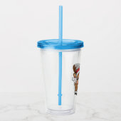 Cute Holiday Reindeer & Snowman アクリルタンブラー (右)