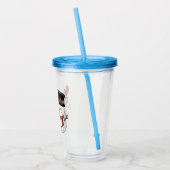 Cute Holiday Reindeer & Snowman アクリルタンブラー (左)