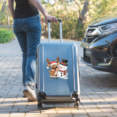 Cute Holiday Reindeer & Snowman シール (スーツケースインサイチュ)