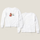 Cute Holiday Shirt with Santa Illustration (デザイン 正面＆背面)