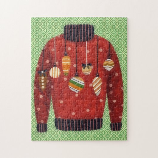 Cute Holiday Ugly Sweater Puzzle Art ジグソーパズル (縦)