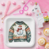CUTE HOLIDAY WINTER CHRISTMAS SWEATERS ペーパープレート (パーティー)