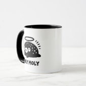 Cute “Holy Moly” Angel Mole Mug – Funny Animal  マグカップ (正面左)