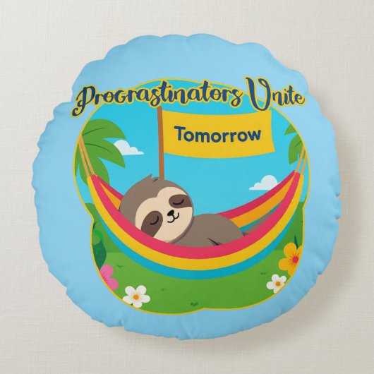 Cute homie throw pillow ラウンドクッション (正面)