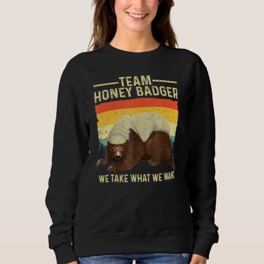 Cute Honey Badger For Men Women Ratel Honey Badger スウェットシャツ (正面)