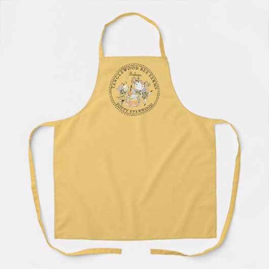 Cute Honey Bee Apiary Beekeeper Honey Products  エプロン (正面)