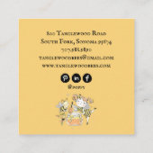 Cute Honey Bee Apiary Beekeeper Honey Products  スクエア名刺 (裏面)