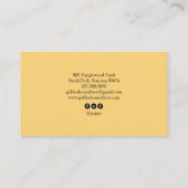 Cute Honey Bee Apiary Beekeeper Honey Products  名刺 (裏面)