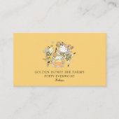 Cute Honey Bee Apiary Beekeeper Honey Products  名刺 (正面)