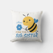 Cute Honey Bee Big Sister Name Custom  クッション (正面)
